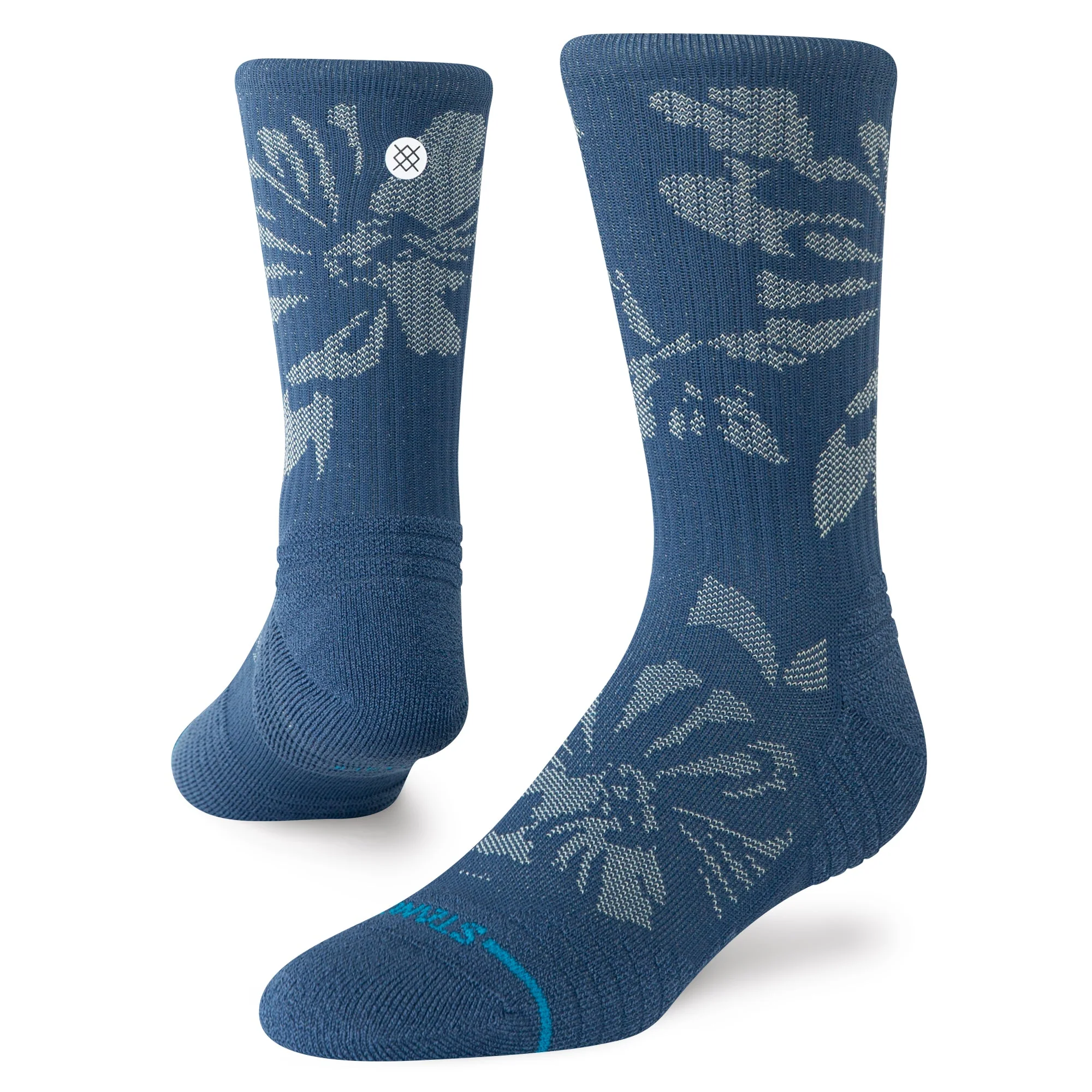 FLORA SCAN MID RIBBED CREW SOCK
