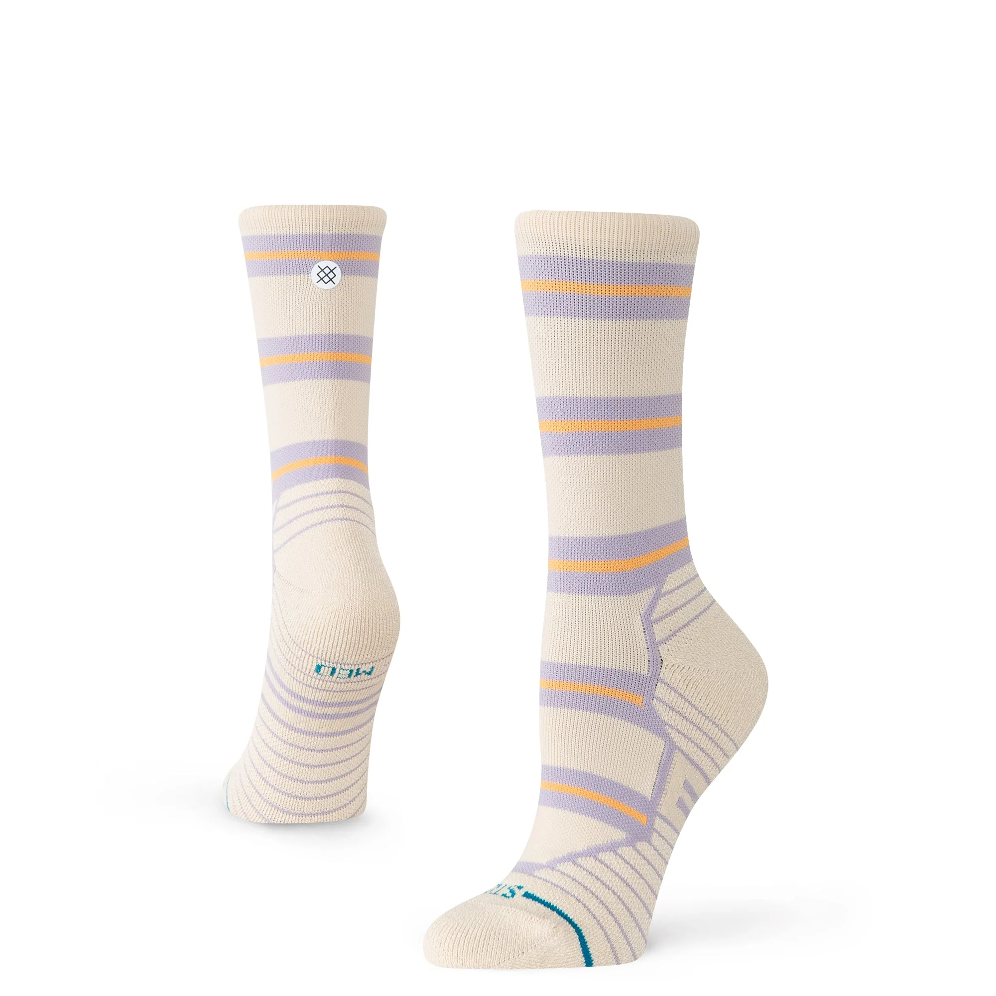 WOMENS BEAM STRIPE MID CREW SOCK