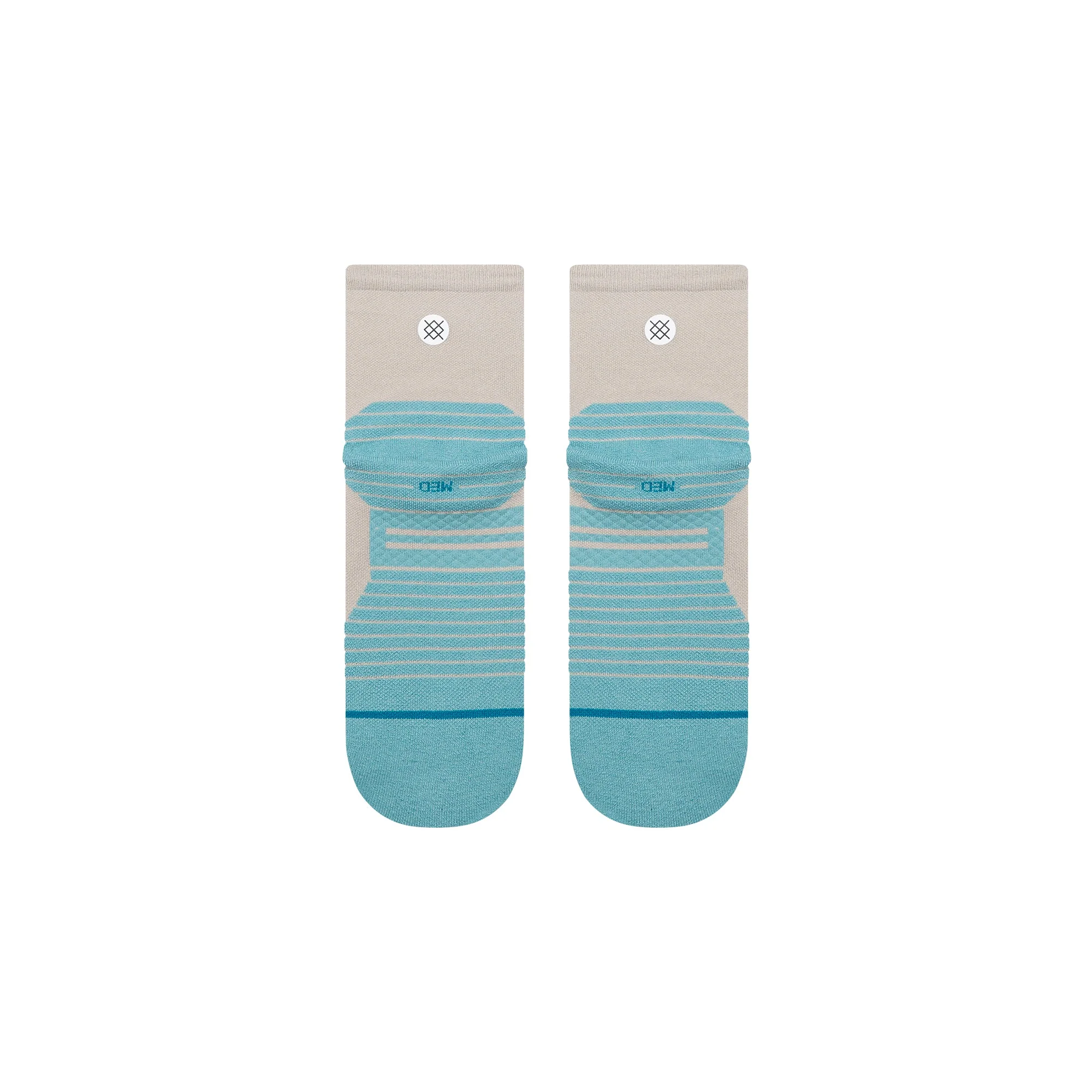 WOMENS TWO TONE LIGHT QUARTER SOCK - Image 3
